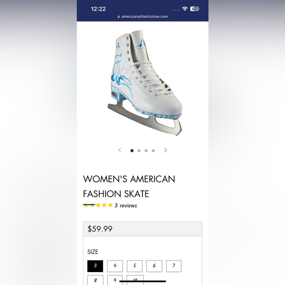 Girls figure skates -American